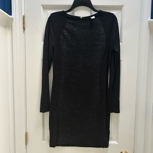 Black long sleeve mini dress